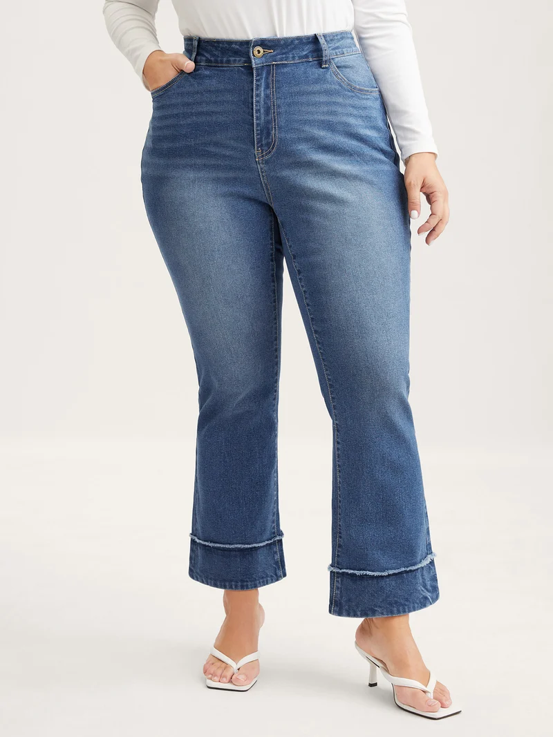 Vintage Raw Hem Bootcut Jeans