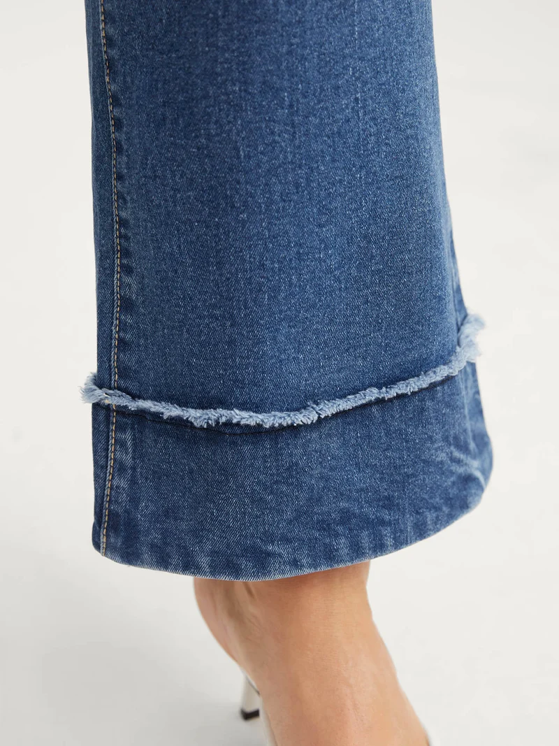Vintage Raw Hem Bootcut Jeans