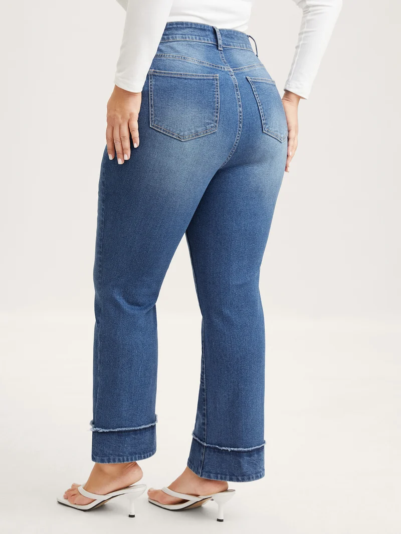 Vintage Raw Hem Bootcut Jeans