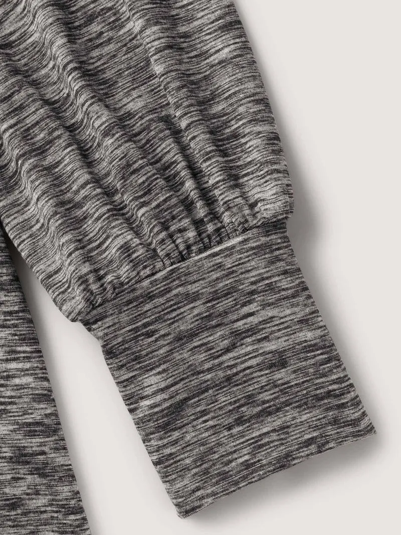 Stretchy Heather Textured Solid T-Shirt