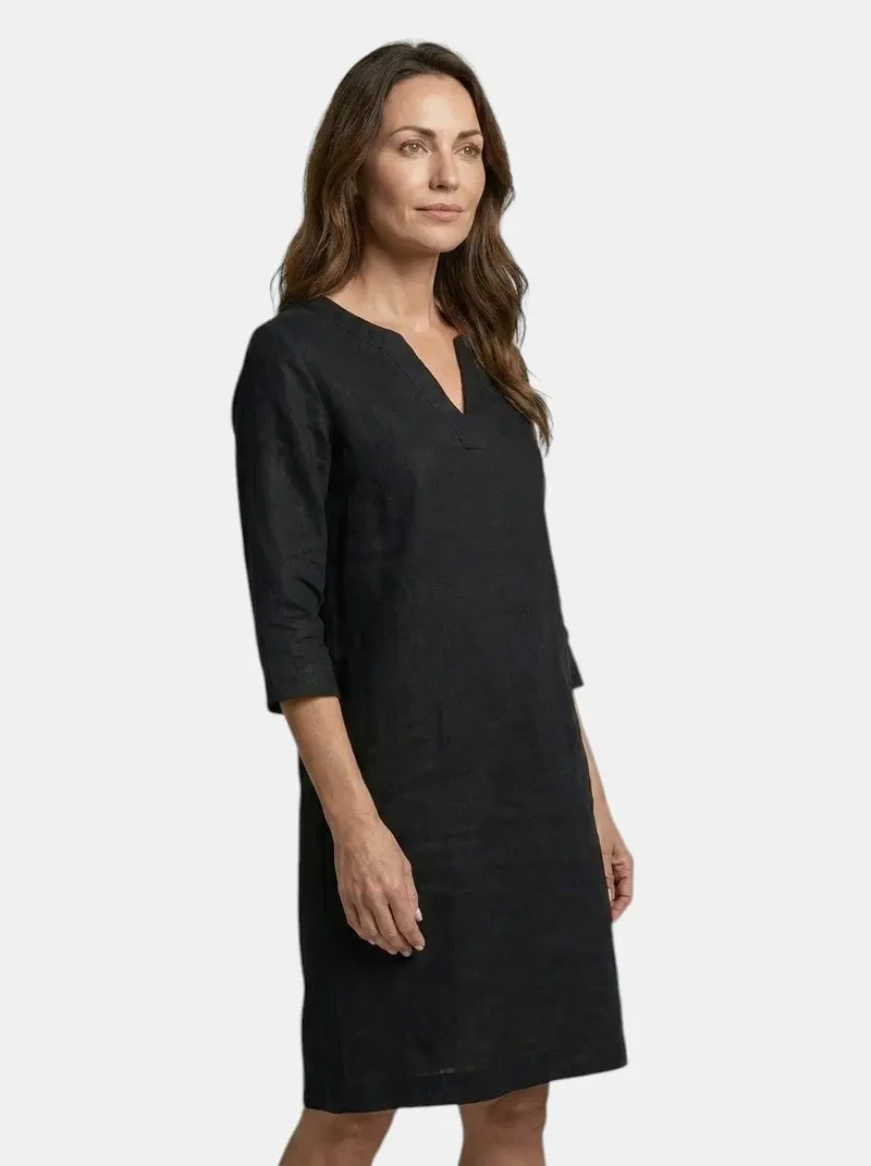 Women's Flowing Summer Dress | Elegant V-Neck Layered Design