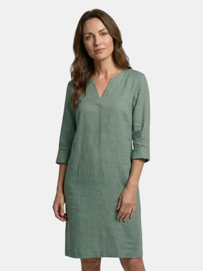 Women's Flowing Summer Dress | Elegant V-Neck Layered Design