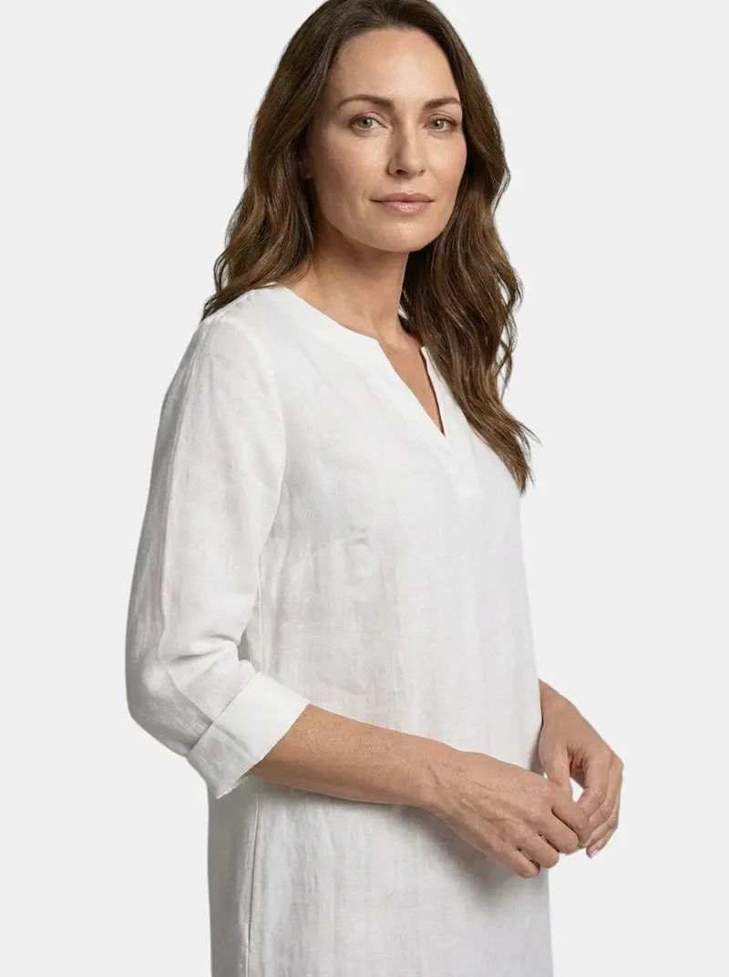 Women's Flowing Summer Dress | Elegant V-Neck Layered Design