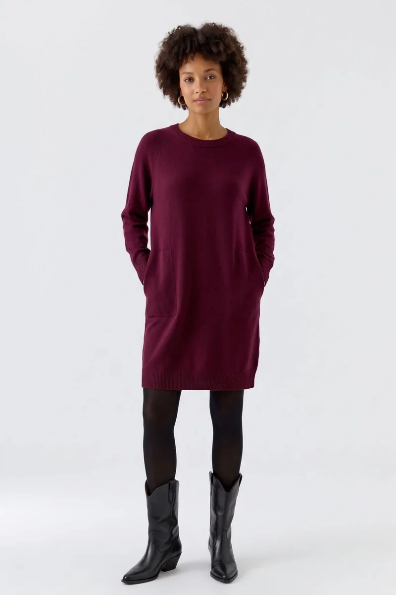 Robe en tricot à poches