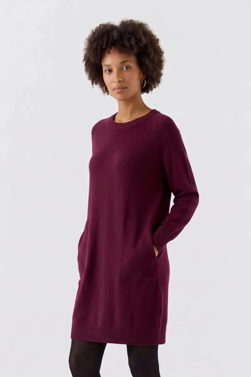 Robe en tricot à poches