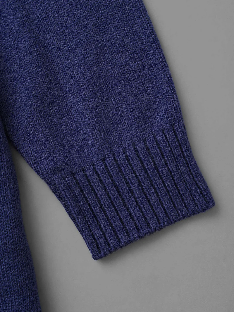 Striped Jacquard Patched Pocket Pullover