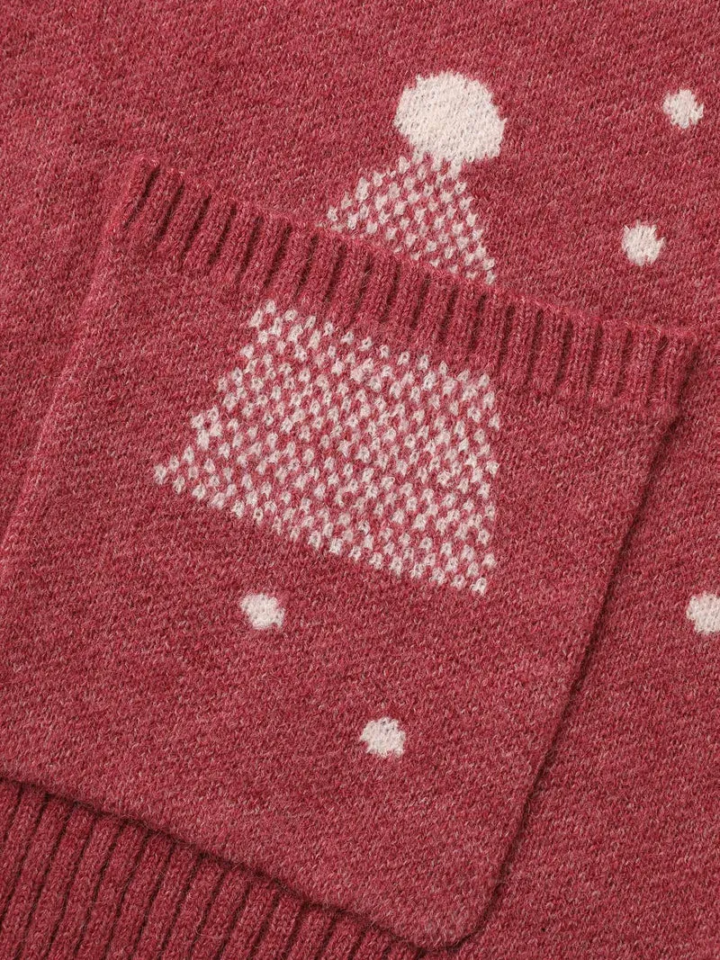 Holiday Gradient Cable Knit Cardigan