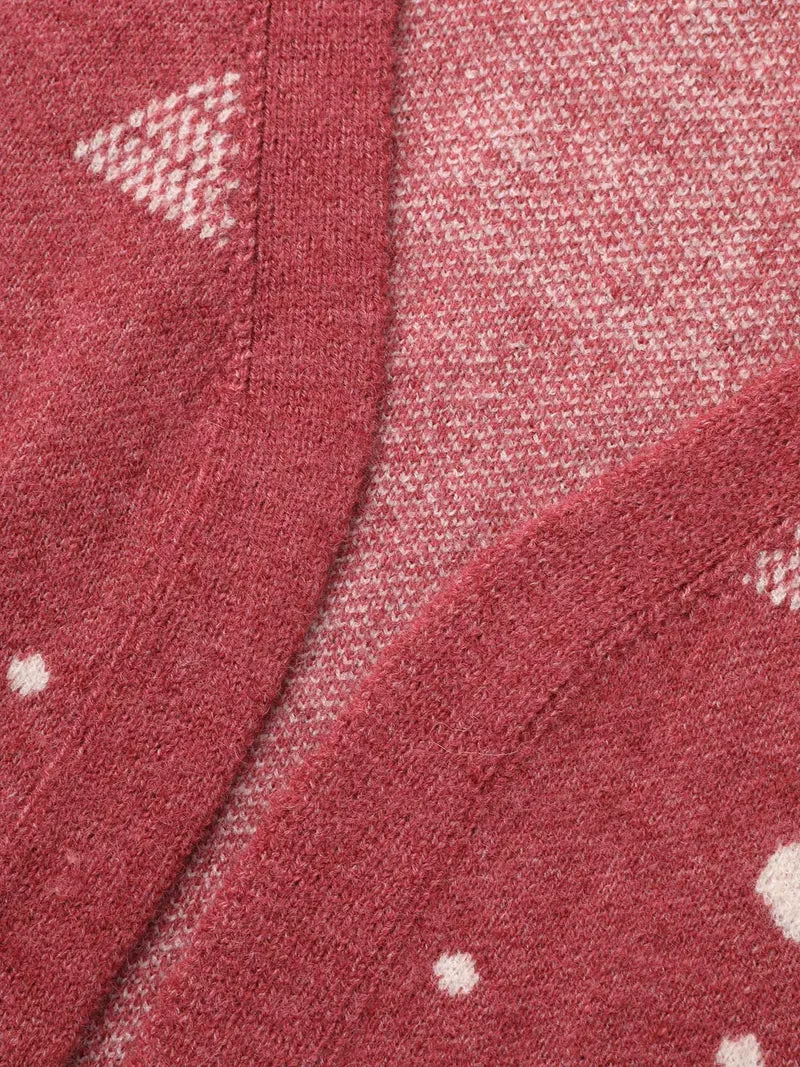 Holiday Gradient Cable Knit Cardigan