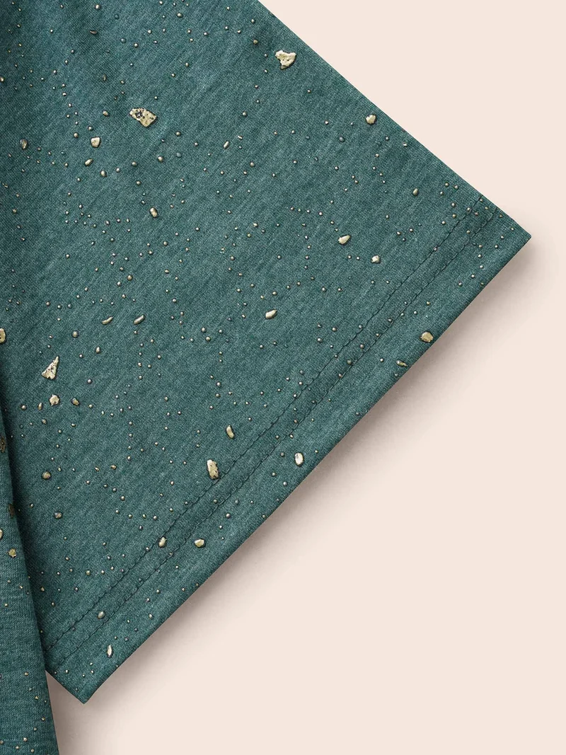 Plain Textured Round Neck T-shirt