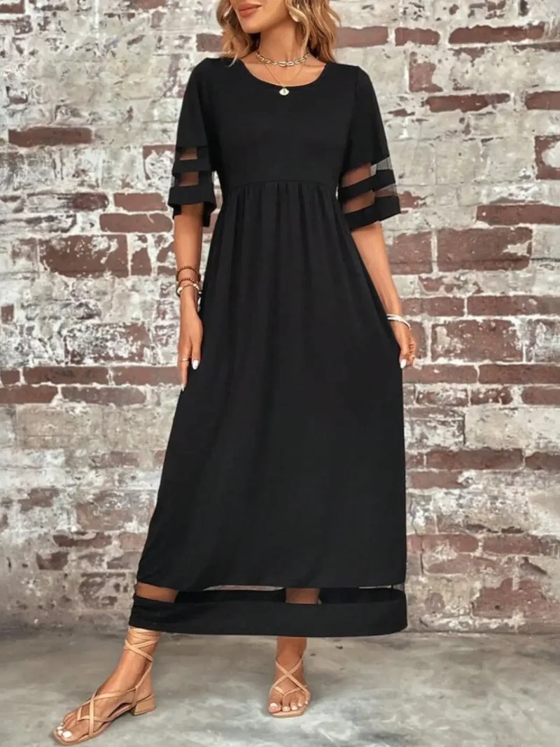 Women's Lightweight Jersey Maxi Dress | Flowy Tummy Control Summer Dress