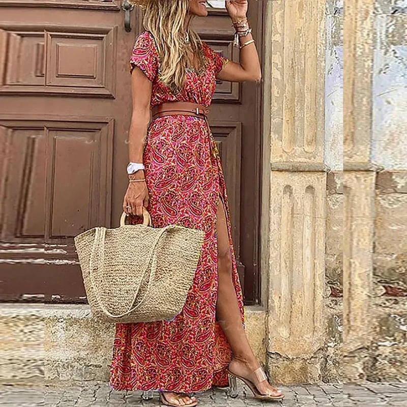 Women's Lightweight Cotton Maxi Dress | Flowing Boho Style for Summer