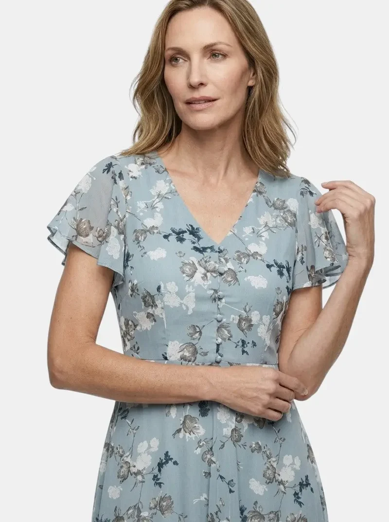 Women's Lightweight Floral Maxi Dress | Elegant Flowing Summer Style