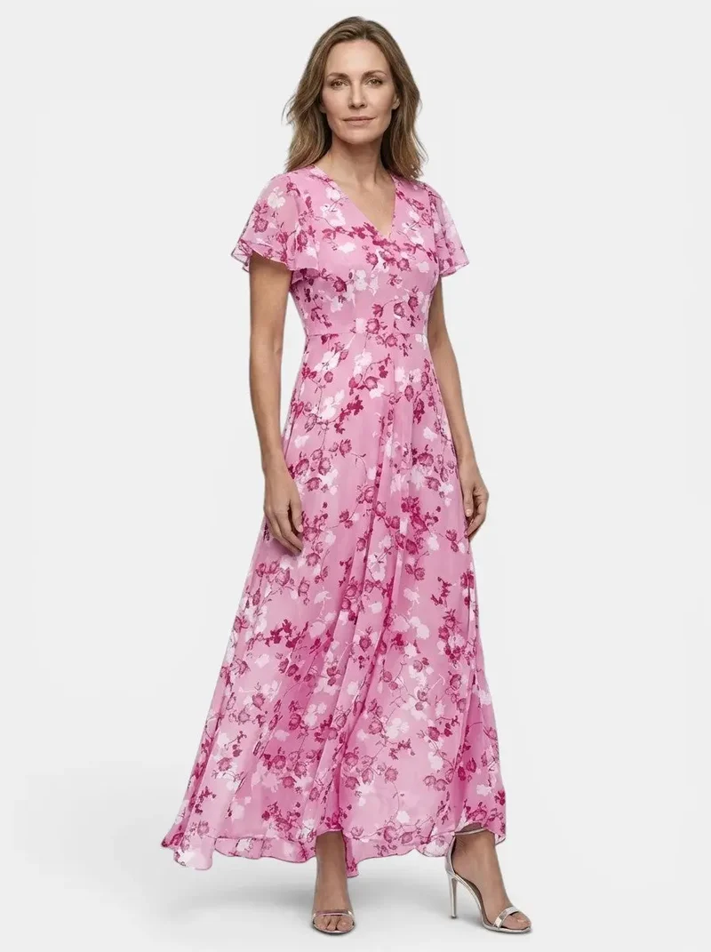 Women's Lightweight Floral Maxi Dress | Elegant Flowing Summer Style