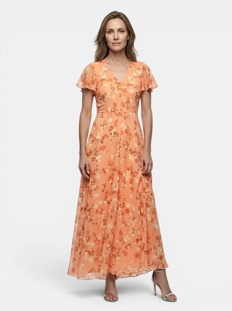 Women's Lightweight Floral Maxi Dress | Elegant Flowing Summer Style