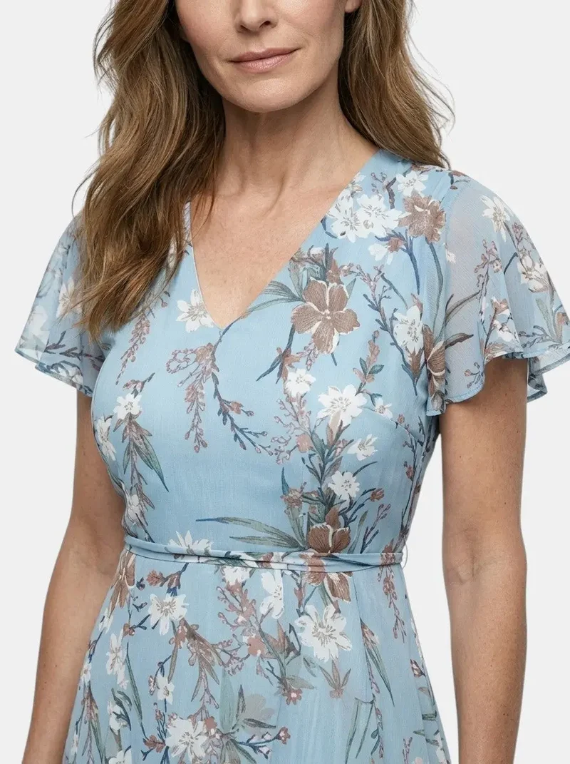 Women's Lightweight Floral Maxi Dress | Elegant Flowing Summer Style