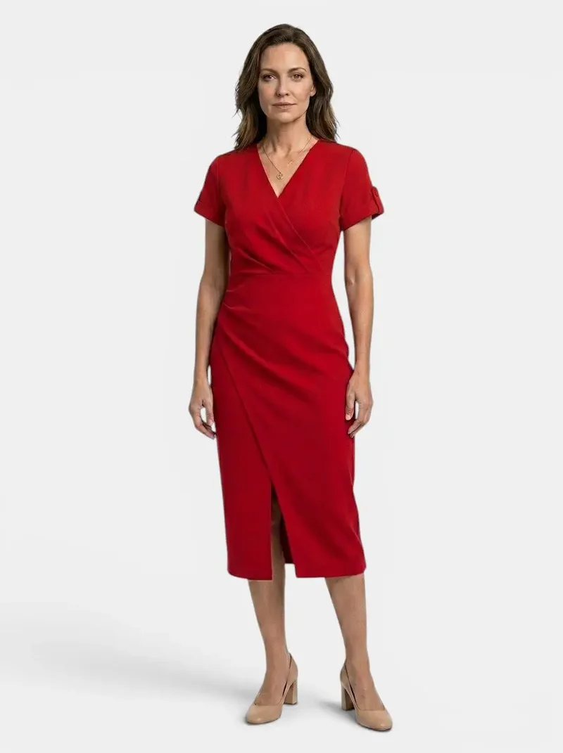 Women's Vibrant Cotton Maxi Dress | Flowing Wrap Style Summer Gown