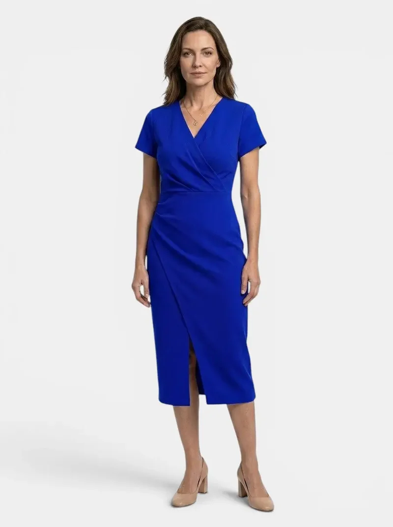 Women's Vibrant Cotton Maxi Dress | Flowing Wrap Style Summer Gown