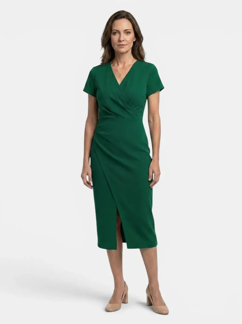 Women's Vibrant Cotton Maxi Dress | Flowing Wrap Style Summer Gown