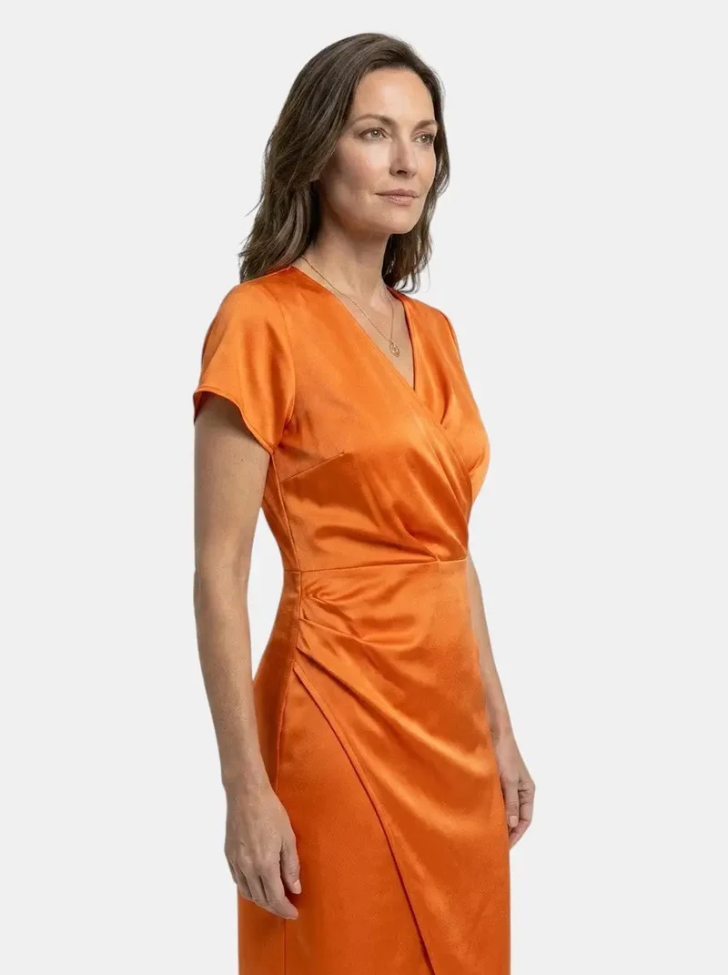 Women's Vibrant Cotton Maxi Dress | Flowing Wrap Style Summer Gown