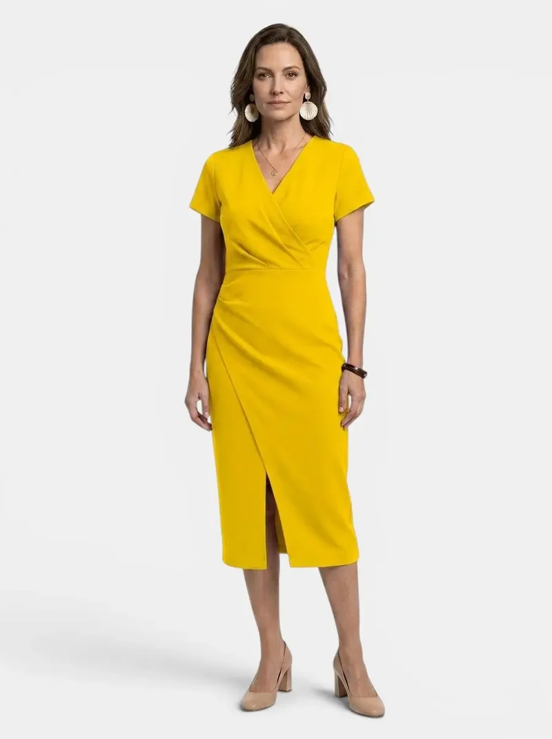 Women's Vibrant Cotton Maxi Dress | Flowing Wrap Style Summer Gown