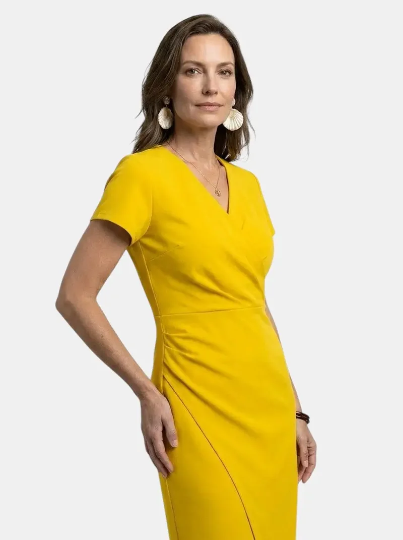 Women's Vibrant Cotton Maxi Dress | Flowing Wrap Style Summer Gown