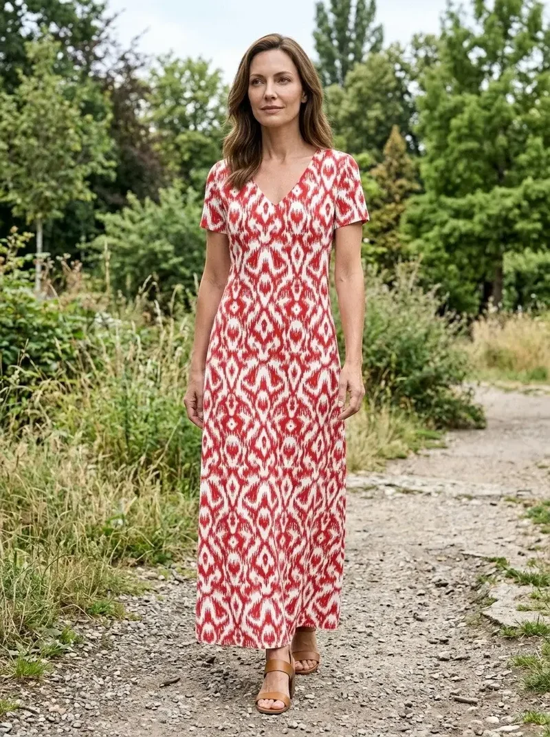 Women's Flowing Viscose Maxi Dress | Elegant Relaxed Summer Style