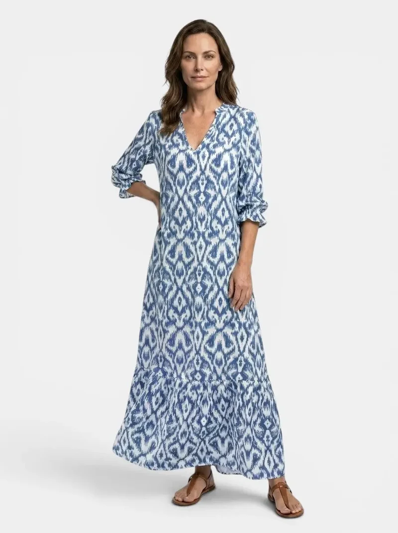 Women's Flowing Viscose Maxi Dress | Elegant Relaxed Summer Style