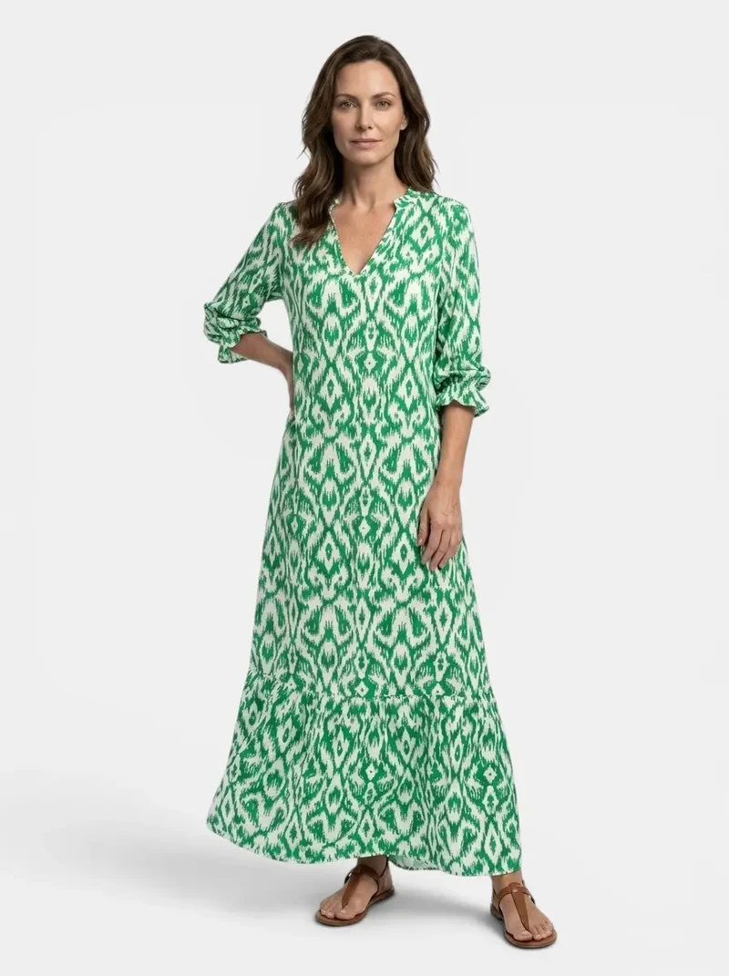 Women's Flowing Viscose Maxi Dress | Elegant Relaxed Summer Style