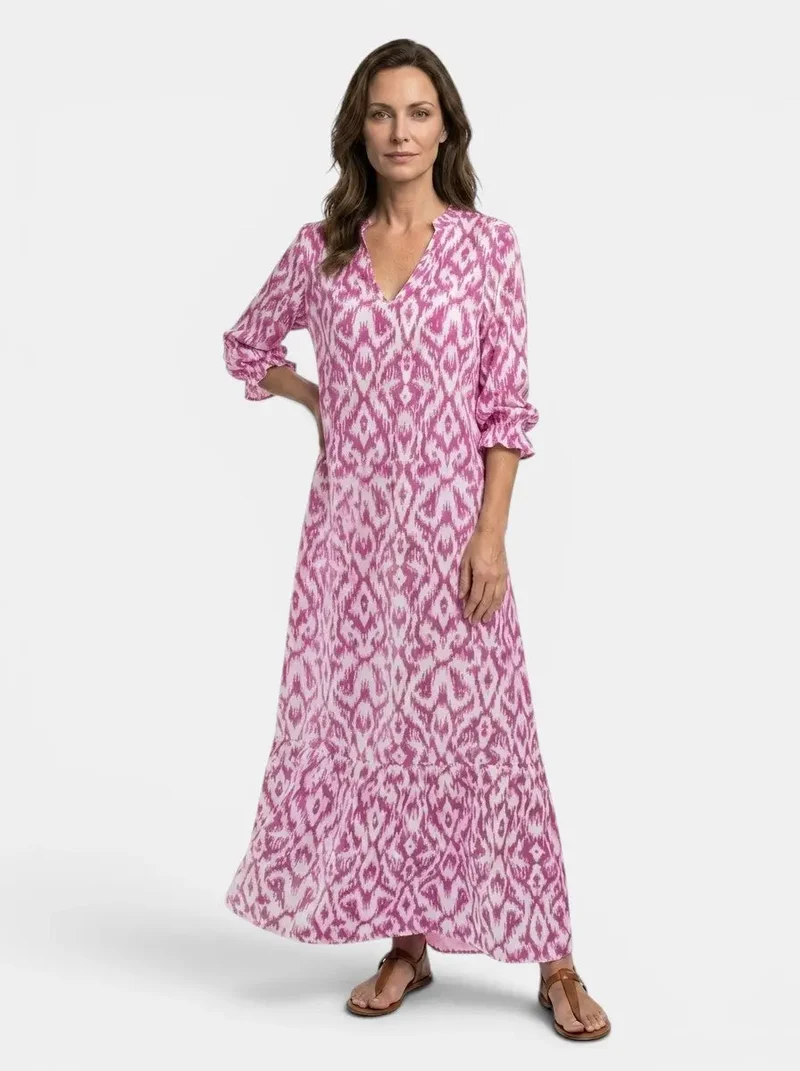 Women's Flowing Viscose Maxi Dress | Elegant Relaxed Summer Style
