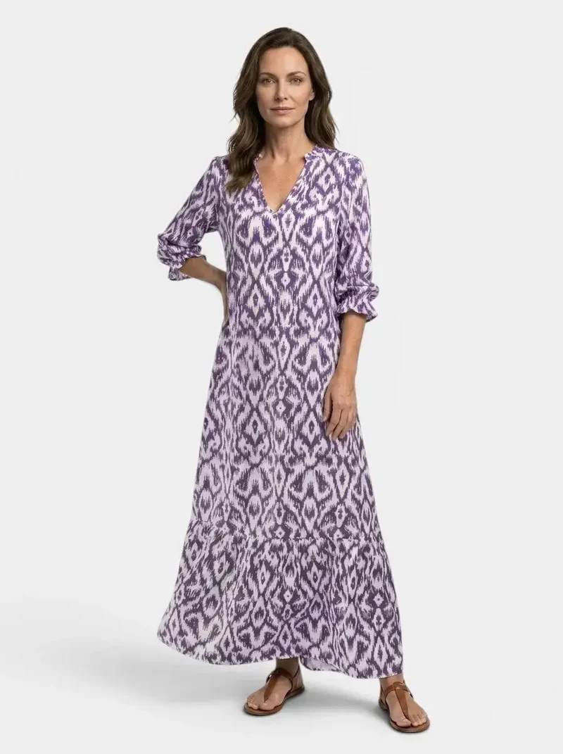 Women's Flowing Viscose Maxi Dress | Elegant Relaxed Summer Style
