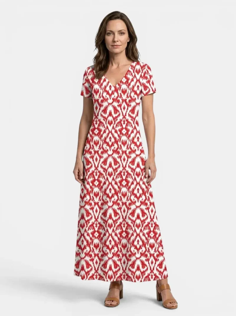 Women's Flowing Viscose Maxi Dress | Elegant Relaxed Summer Style
