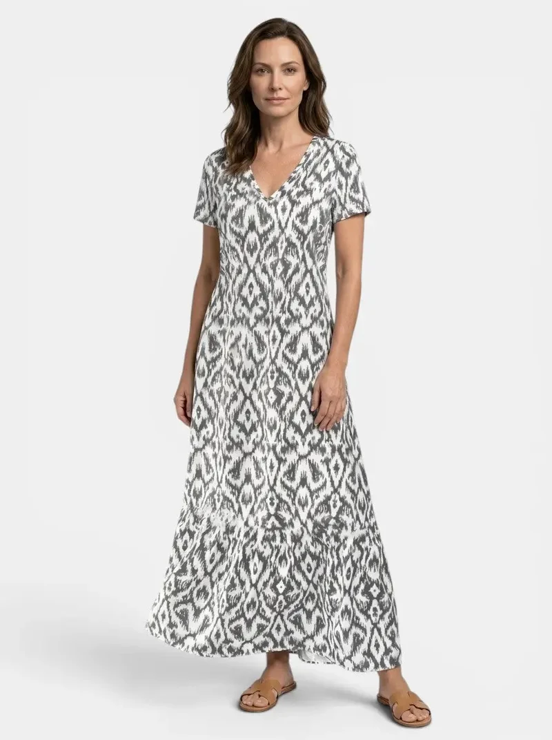Women's Flowing Viscose Maxi Dress | Elegant Relaxed Summer Style