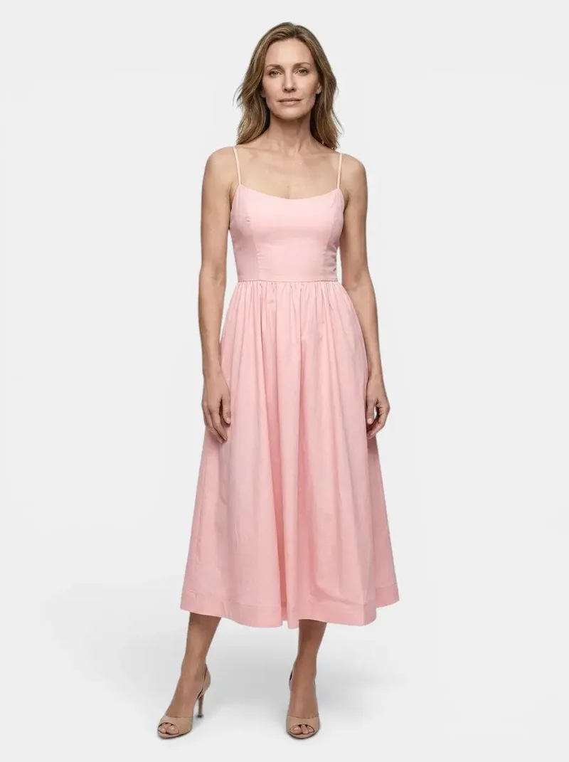 Women's Lightweight Cotton Maxi Dress | Elegant Sleeveless Summer Formal Dress