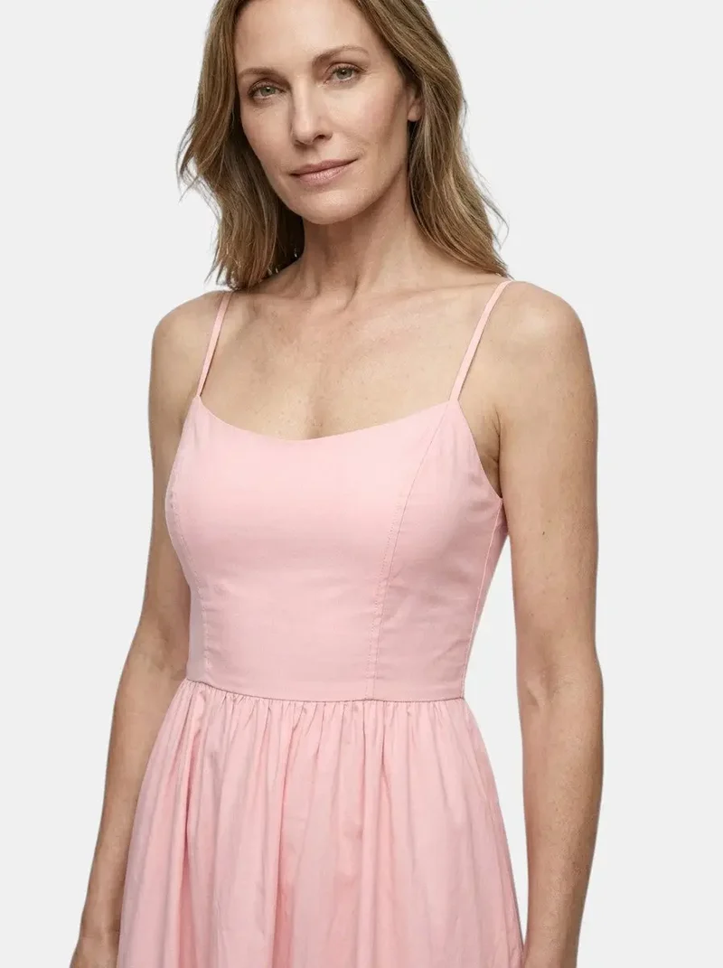 Women's Lightweight Cotton Maxi Dress | Elegant Sleeveless Summer Formal Dress