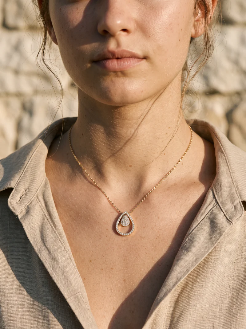 Collier Doré Goutte
