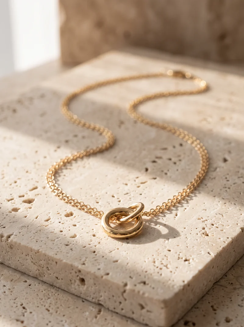 Collier Doré Cercle