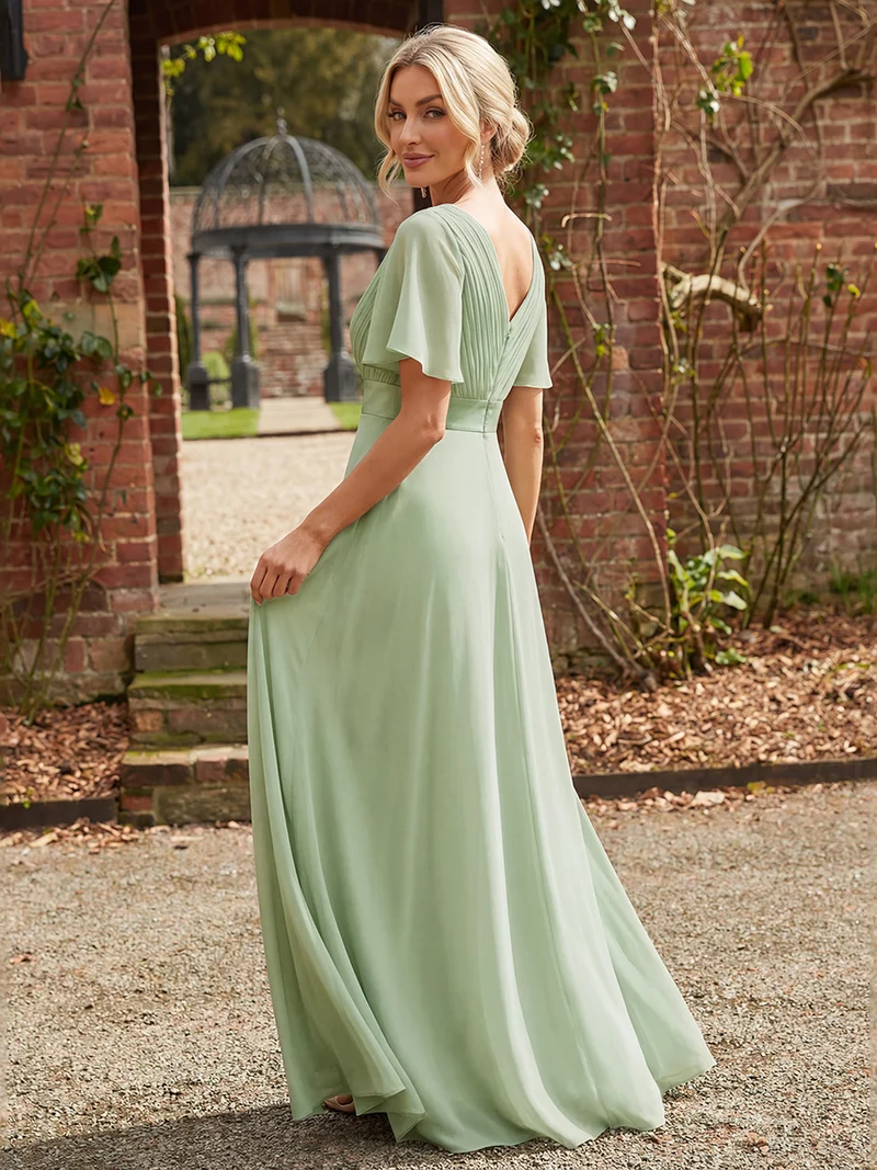 ever MONICA|Robes de demoiselle d'honneur en mousseline taille haute élégantes et fluides