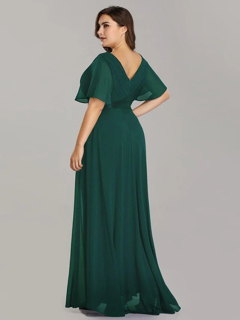 ever MONICA|Robe de soirée de mariage élégante en mousseline taille haute