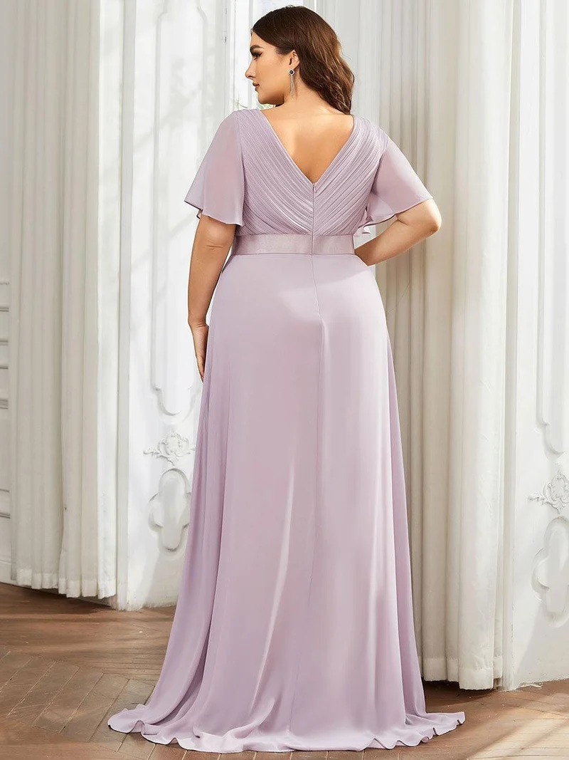 ever MONICA|Robe de soirée de mariage élégante en mousseline taille haute