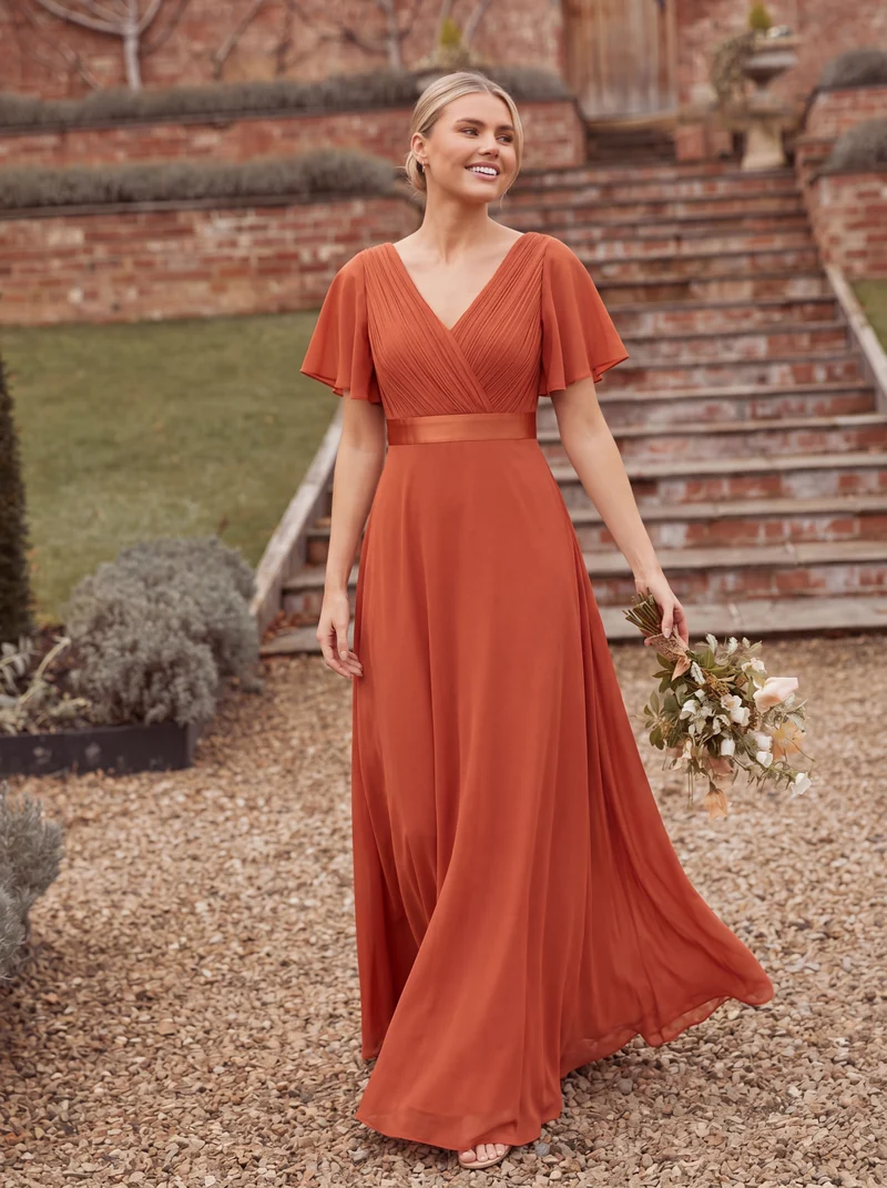 ever MONICA|Robes de demoiselle d'honneur en mousseline taille haute élégantes et fluides