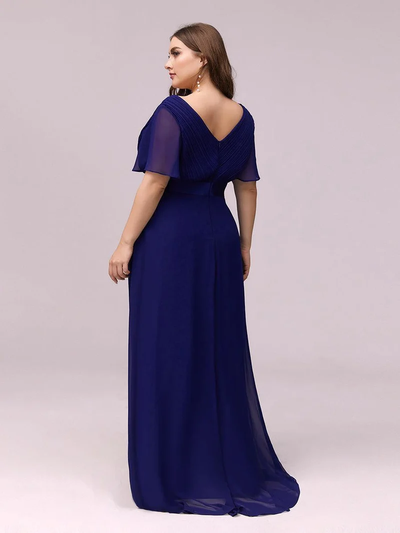 ever MONICA|Robe de soirée de mariage élégante en mousseline taille haute