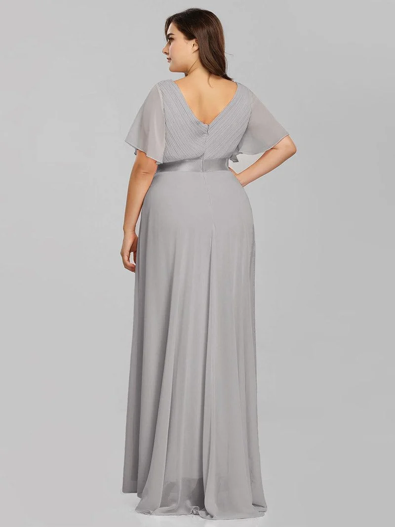 ever MONICA|Robe de soirée de mariage élégante en mousseline taille haute