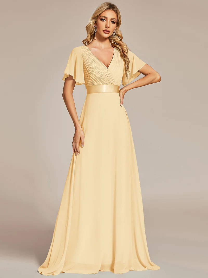 ever MONICA|Robes de demoiselle d'honneur en mousseline taille haute élégantes et fluides