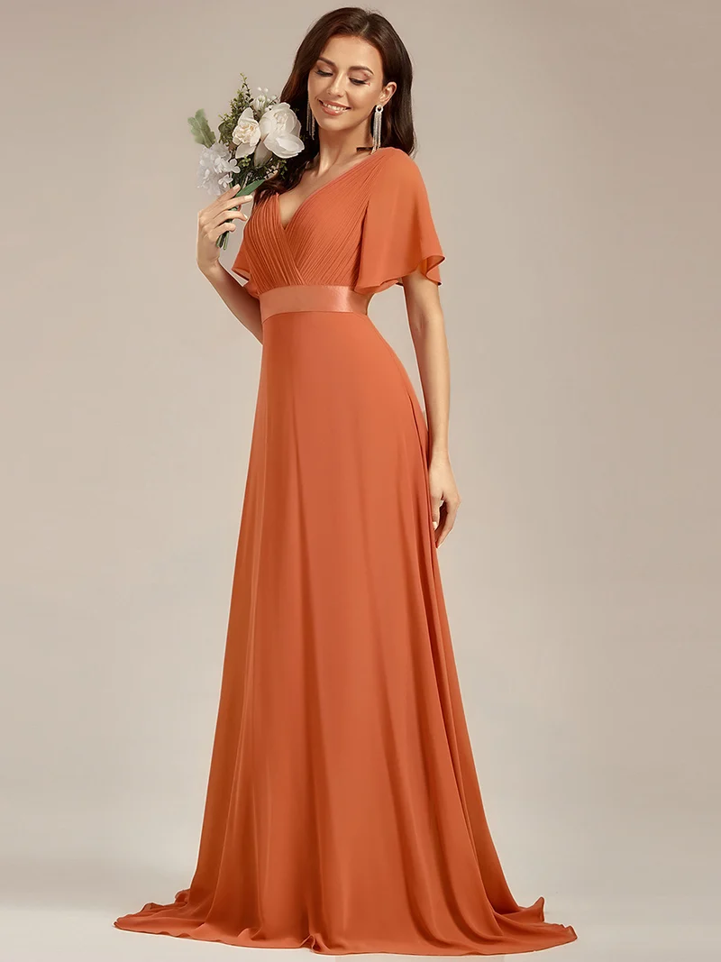 ever MONICA|Robes de demoiselle d'honneur en mousseline taille haute élégantes et fluides