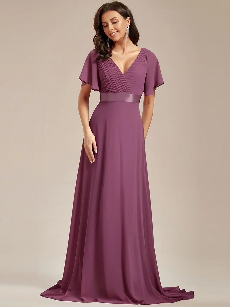 ever MONICA|Robes de demoiselle d'honneur en mousseline taille haute élégantes et fluides