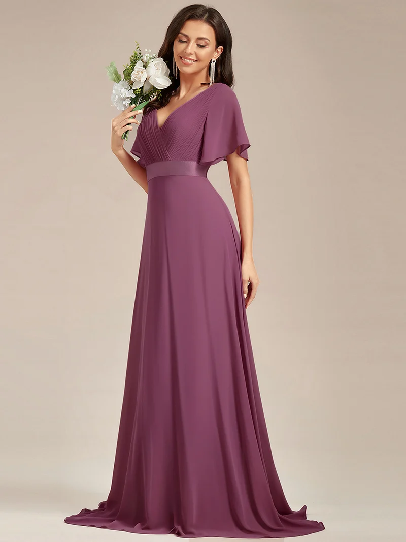 ever MONICA|Robes de demoiselle d'honneur en mousseline taille haute élégantes et fluides
