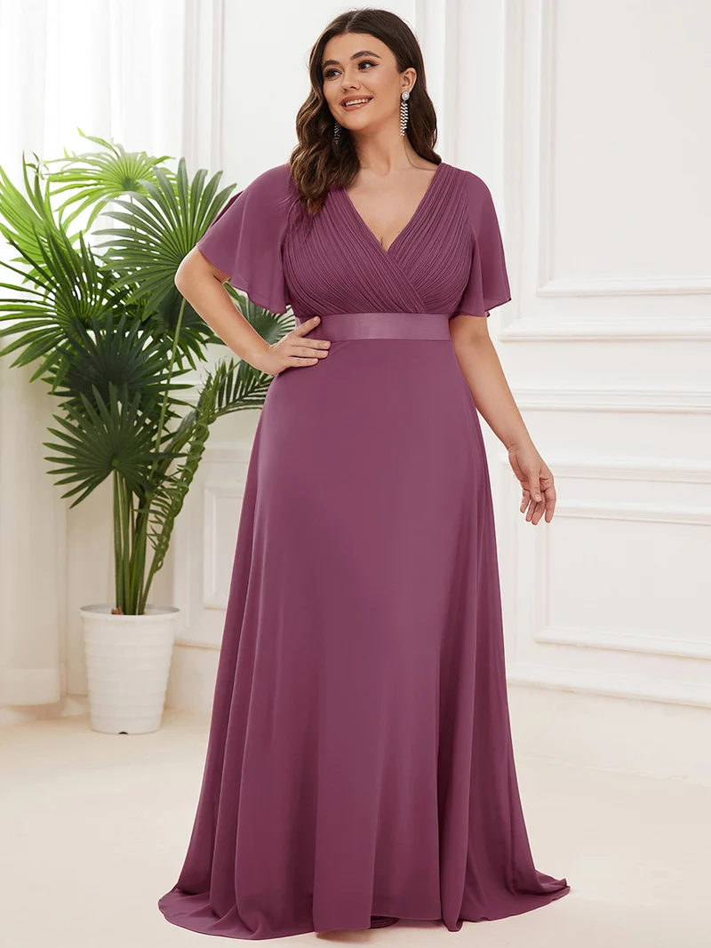 ever MONICA|Robes de demoiselle d'honneur en mousseline taille haute élégantes et fluides