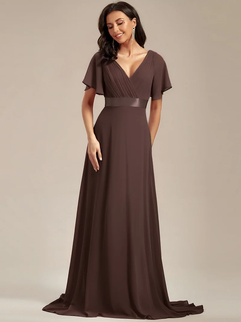 ever MONICA|Robes de demoiselle d'honneur en mousseline taille haute élégantes et fluides