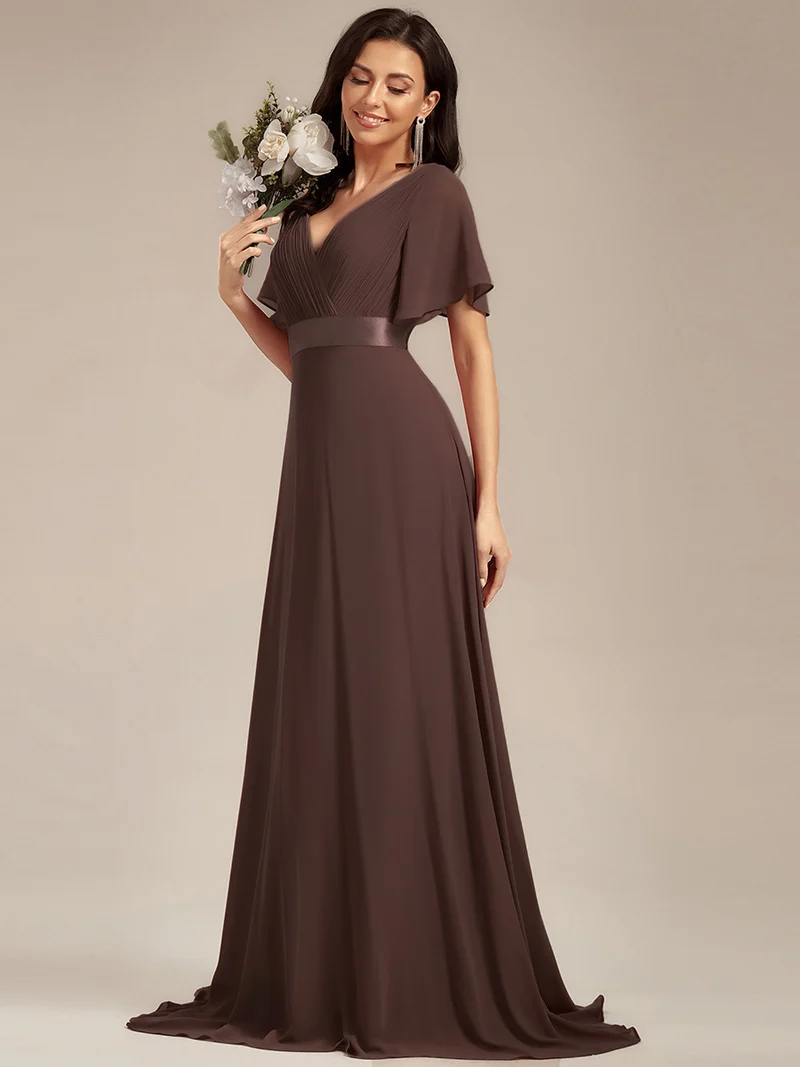 ever MONICA|Robes de demoiselle d'honneur en mousseline taille haute élégantes et fluides