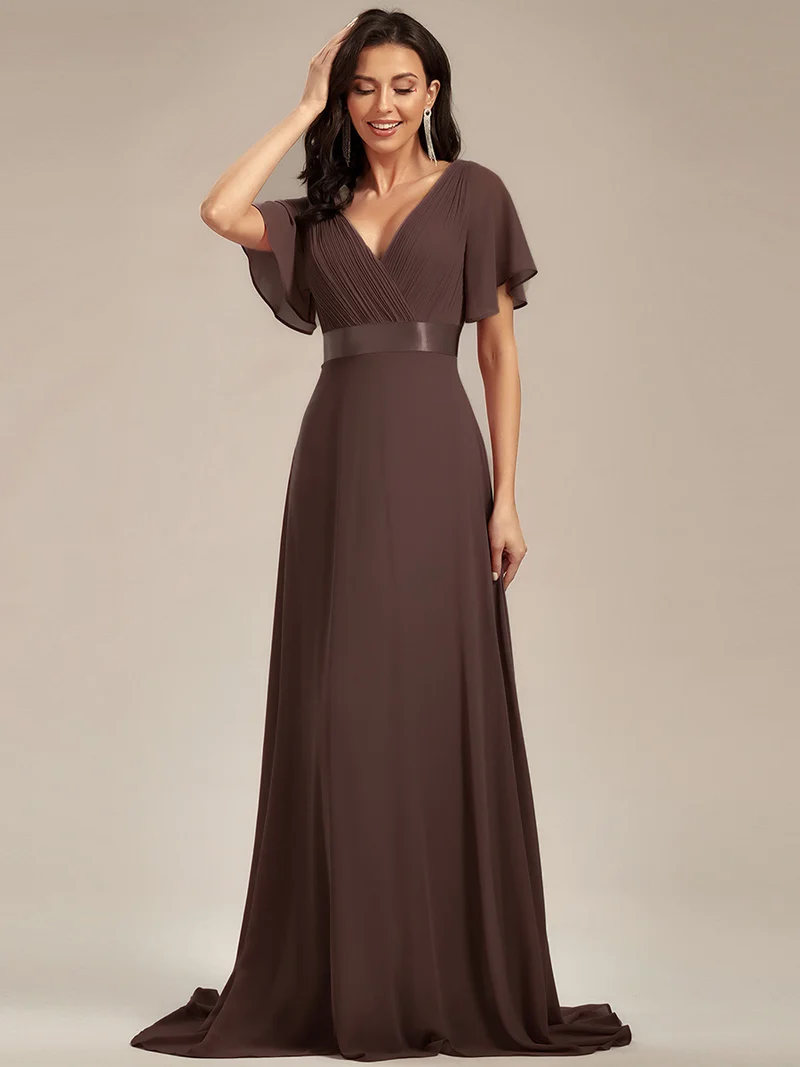 ever MONICA|Robes de demoiselle d'honneur en mousseline taille haute élégantes et fluides